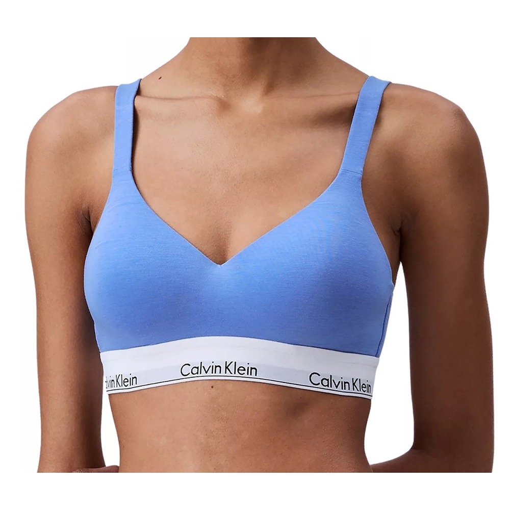 Calvin Klein Icon Cotton‎ Modal Lift Bralette Blue QF7900-460 Size XS NEW